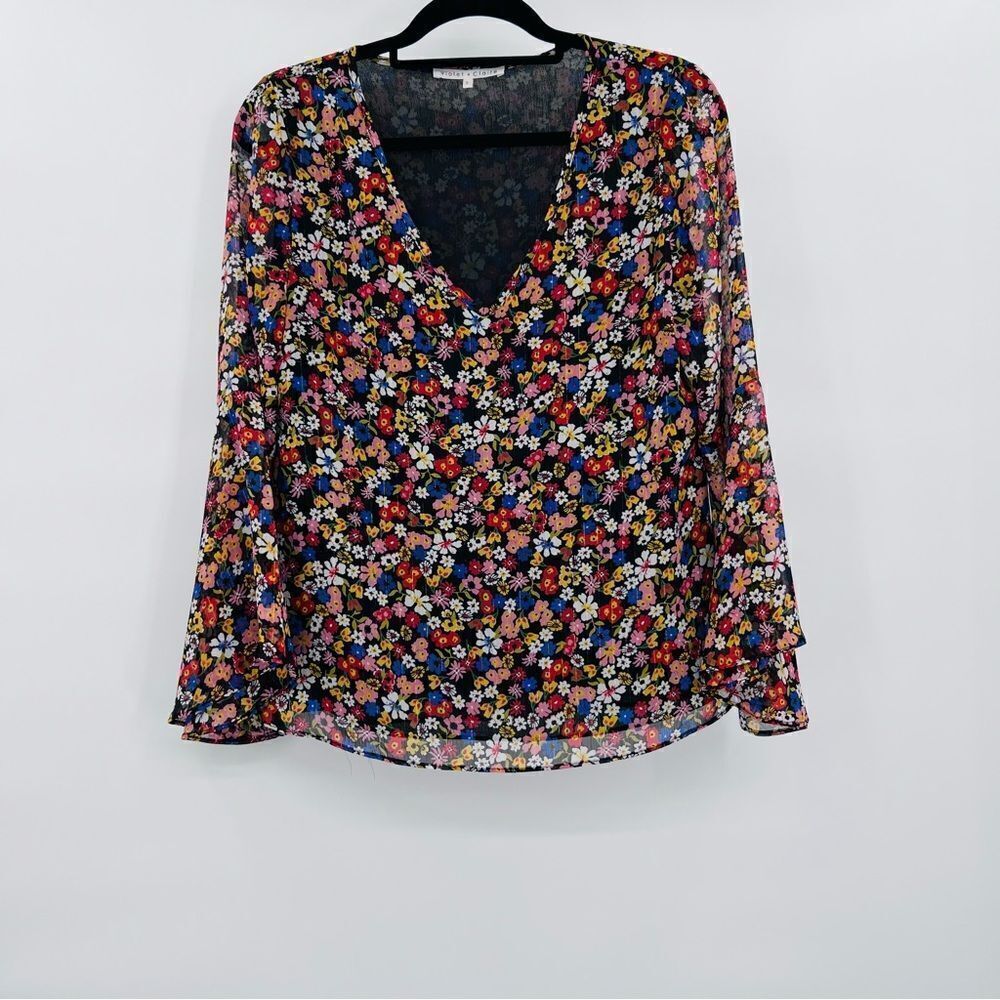 Anthropologie Violet + ClaireโBlouse Top Floral